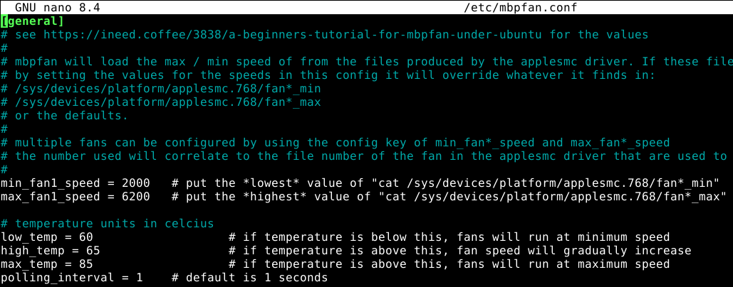 mbpfan.conf file